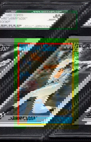 1990 Topps #692 Sammy Sosa SGC 88 NMMT