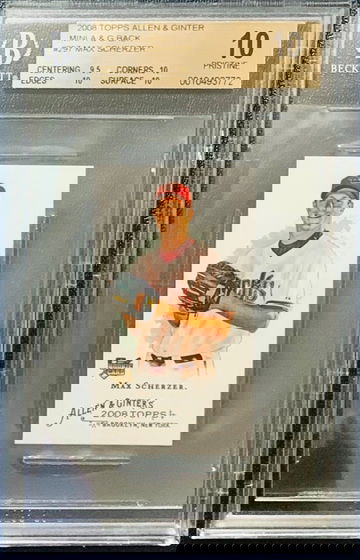 2008 Topps Allen & Ginter Max Scherzer RC A & G Back Pristine BGS 10 POP 1