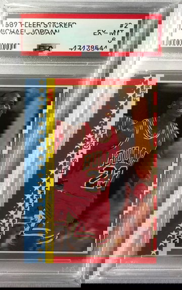 Michael Jordan 1987 Fleer Sticker #2 - PSA 6