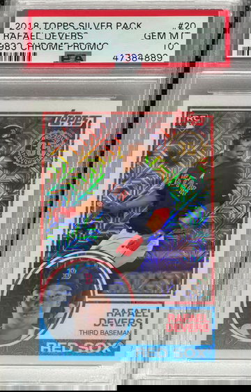 PSA 10 2018 Topps Silver Pack Rafael Devers 1983 Chrome Promo #20