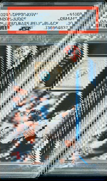 2024 Topps Now Aaron Judge Game Used Base Relic /99 Black PSA 10 GEM MT Yankees