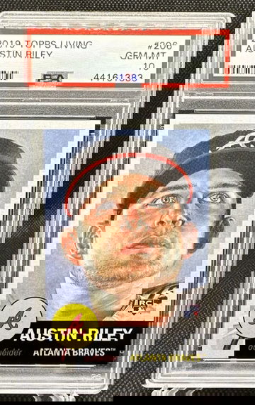 2019 Topps Living Set Austin Riley ROOKIE CARD RC #206 SP PSA 10 GEM MINT!