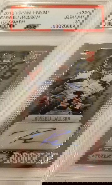 2012 Panini Prizm Russell Wilson Auto #230 /250 PSA 10 Gem Mint