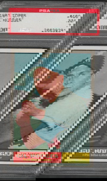 1961 Topps #460 Gil Hodges, PSA 7