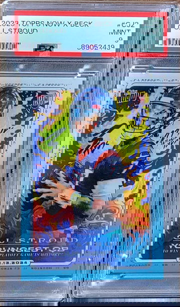 2023 CJ STROUD Topps Now X Beck Youngest QB To Win a Playoff Game PSA 9 Rookie 