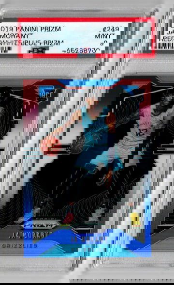 2019  Prizm Red White Blue Ja Morant PSA 9
