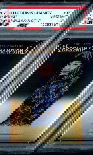 2021 Upper Deck Goodwin Champions Chloe Kim Platinum Black & Gold PSA 10