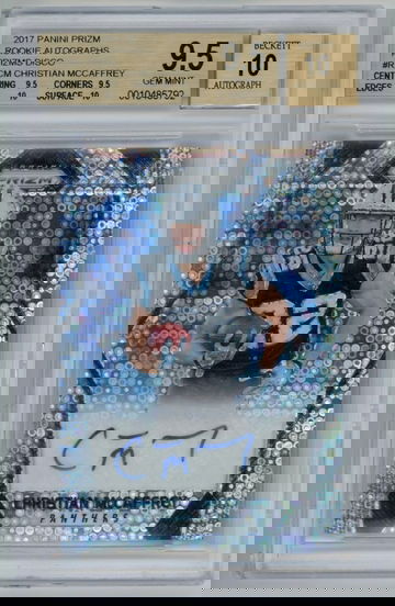 2017 Panini Prizm Disco Rookie Auto #RACM Christian McCaffrey BGS 9.5 Gem ++