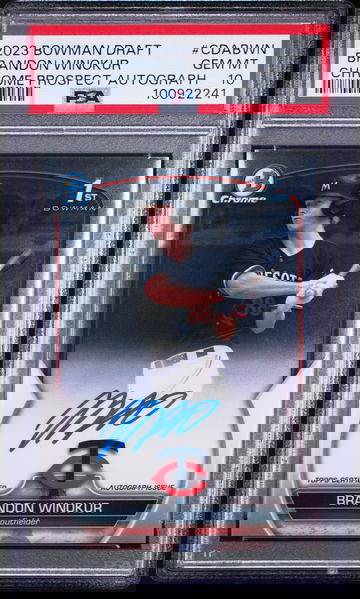 2023 Bowman Draft Chrome Prospect Autograph Brandon Winokur #CDABWN PSA 10