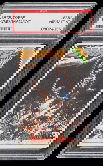 1975 TOPPS MOSES MALONE ROOKIE #254 PSA 8 (ships from PWCC)