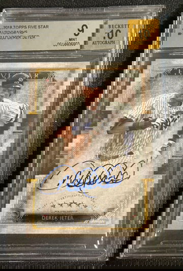 2018 Topps Five Star Derek Jeter Yankees HOF BGS 9 w/ 10  AUTO