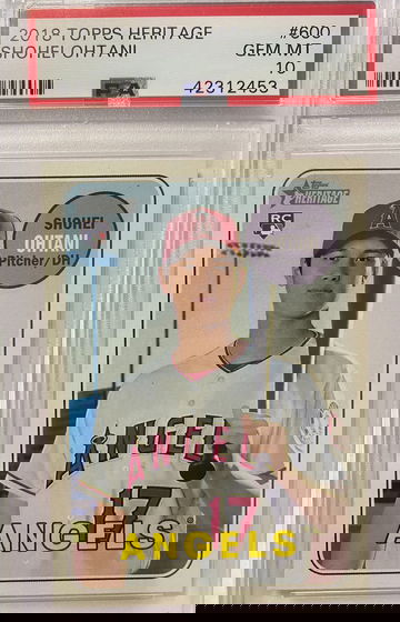 2018 Topps Heritage Shohei Ohtani RC PSA 10 Gem Mint #600