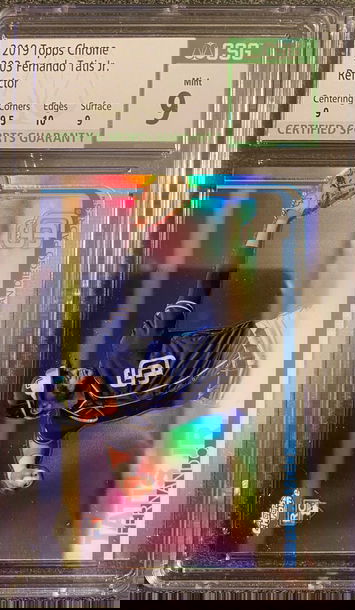 2019 Topps Chrome Fernando Tatis Jr Refractor CSG 9 Mint