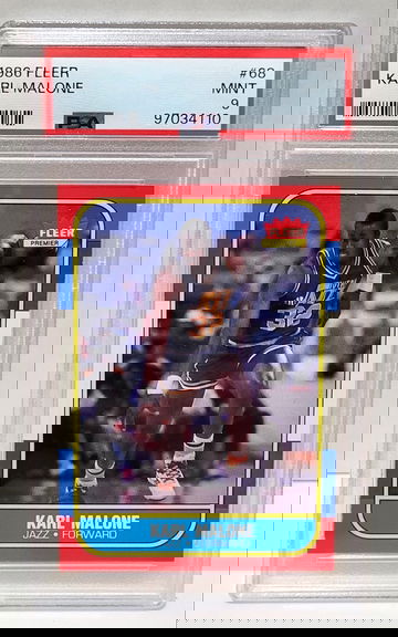 1986-87 Fleer Karl Malone RC #68 - PSA 9 MINT HOF Rookie