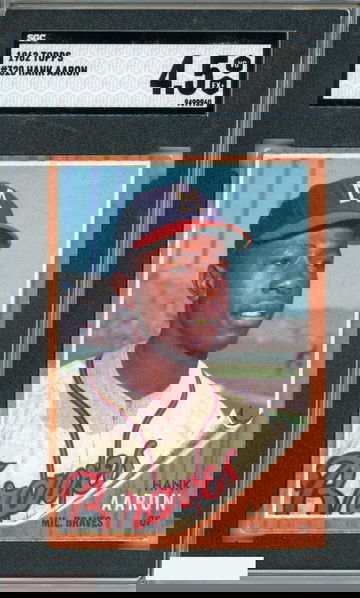 1962 TOPPS HANK AARON #320 BRAVES HOF SGC 4.5 VG-EX+