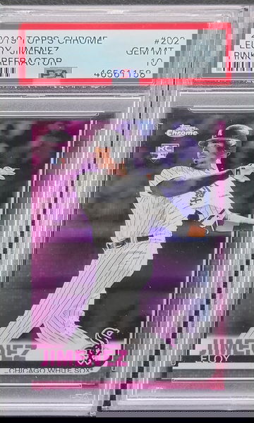 2019 Eloy Jimenez Topps Chrome Pink Refractor PSA 10