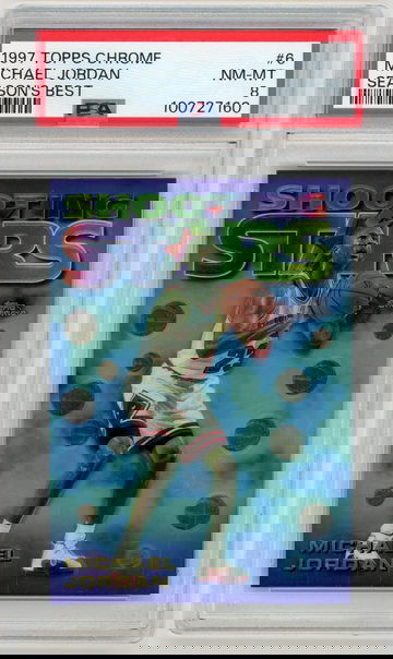 MICHAEL JORDAN 1997-98 Topps Chrome Season's Best Shooting Stars PSA 8