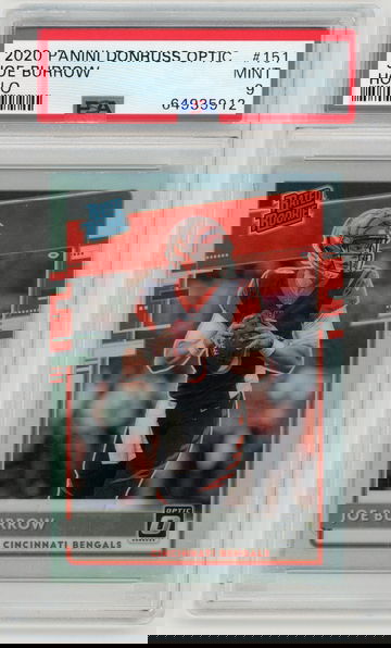 JOE BURROW 2020 Panini Donross Optic Holo Rc #151 PSA 9