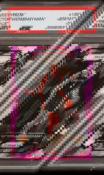 Victor Wembanyama 2023 Prizm Pink Cracked Ice PSA 10