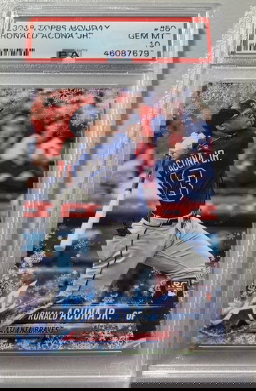 2018 Topps Holiday Ronald Acuna PSA 10
