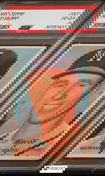 1957 Topps Red Murff #321 PSA 4 short printed series