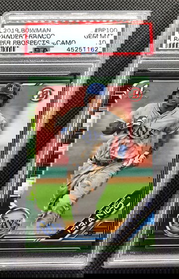 2019 Bowman Wander Franco paper prospects Camo PSA 10 1ST Bowman