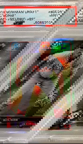 2018 Bowman Draft Chrome Alec Bohm Refractor PSA 9