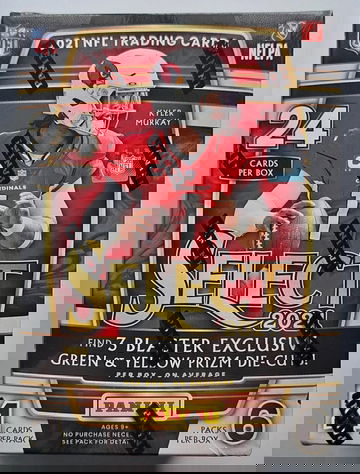 2021 Select Football Blaster Green & Yellow Prizm Die Cuts