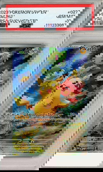 2023 POKEMON SVP EN-SV BSP PIKACHU #027 PALDEA EVOLVED ETB PSA 10