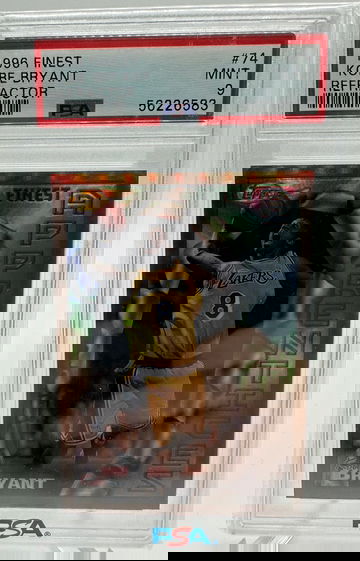 1996-97 Topps Finest Refractor #74 Kobe Bryant RC Rookie HOF PSA 9