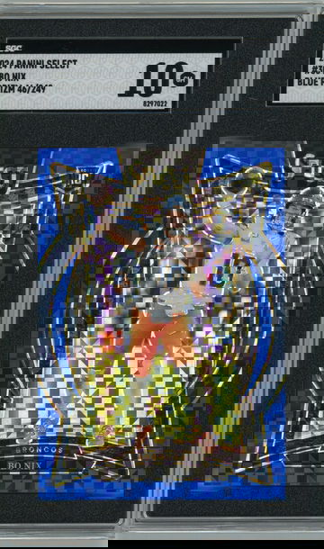 2024 Panini Select Concourse Bo Nix Blue Prizm /249 RC #30 SGC 10