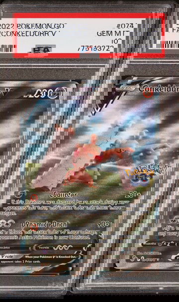 2022 Pokémon GO Conkeldurr V Full Art #074 PSA 10