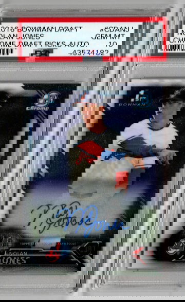 2016 Bowman Draft Nolan Jones Auto PSA 10