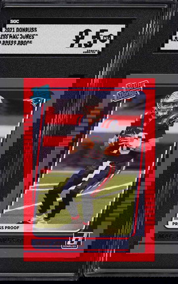 2021 DONRUSS RED PRESS PROOF MAC JONES ROOKIE #255 SGC 9.5 MINT+