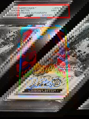 2023 Panini Impeccable Masterstrokes Jerome Bettis Auto /25 PSA 9 Steelers HOF