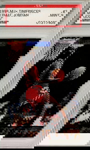 1998 UPPER DECK MJX MICHAEL JORDAN #2 TIMEPIECES GOLD 15 OF 23 PSA 9