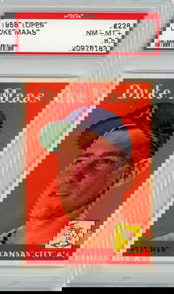 1958 Topps Duke Maas #228 PSA 8.5 P1299